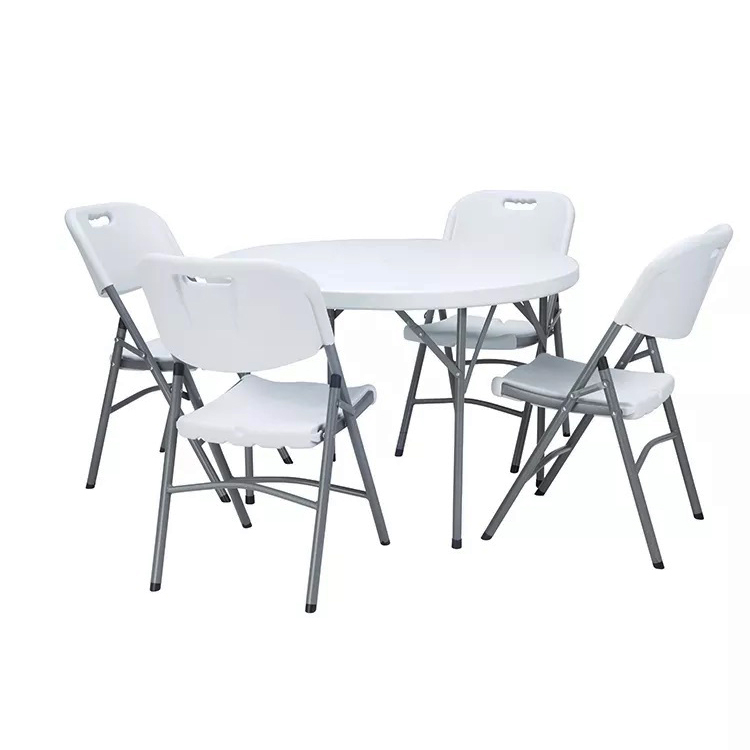Outdoor Camping Party Event Banquet Wedding Round Portable Metal 4 6ft Plastic Table