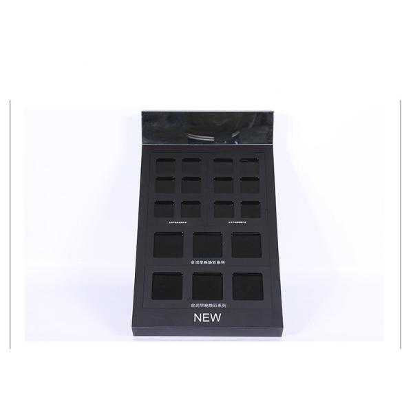 Acrylic Makeup Organizer for Powder Mat Compartment Plexiglass Cosmetics Display Stand