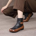 HZM037 Original Ethnic Style Retro Embroidered Women'S Short Boots Autumn And