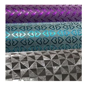 China 300 mm 1500 mm Width Transparent and Color Cold Lamination Square Pattern Glitter Film factory