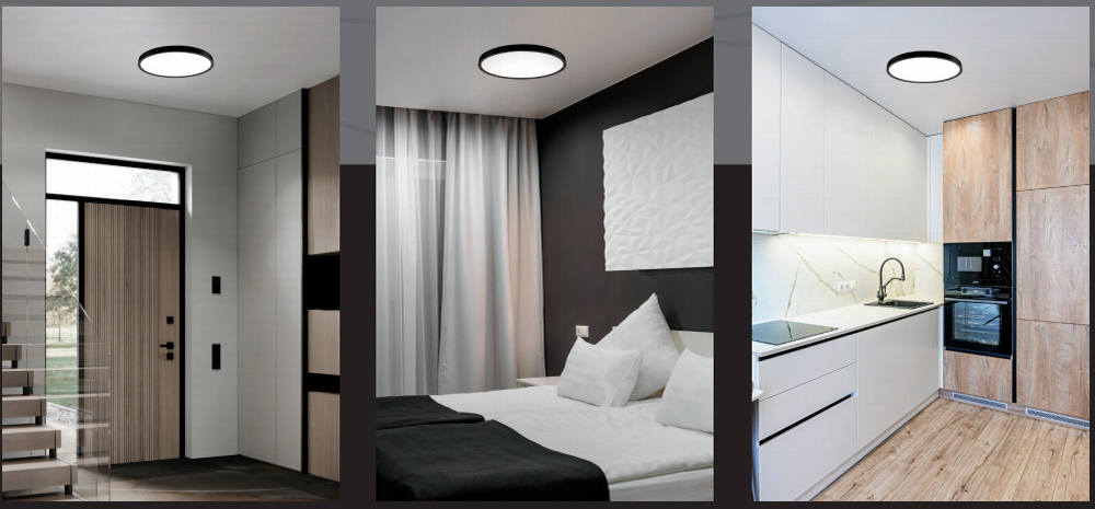 9 Inch Modern Flush Mount Light 12W 5CCT Led Flush Mount Light