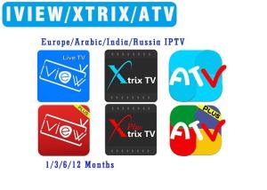 China Best Europe IPTV IVIEW XTRIX ATV with UK IT USA Greece french arabic etc channels for android tv box factory