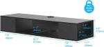 3 Storages Modern TV Stand Cabinet ‎Matte Black Wooden TV Console Stand ‎8.2kg