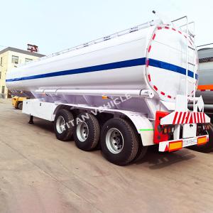 China TITAN 3 Axle 42000 Liters Fuel Tank Semi Trailer Oil Diesel Fuel Tanker Trailer for Sale in Ghana factory