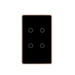 Smart Home Eu Au Us Metal Frame Waterproof Interruptor Glass Light Smart Tuya