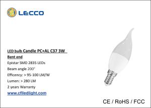 China SMD 2835 E14 Led Candle Bulbs Wiith PBT Aluminum Cover 30 000H factory
