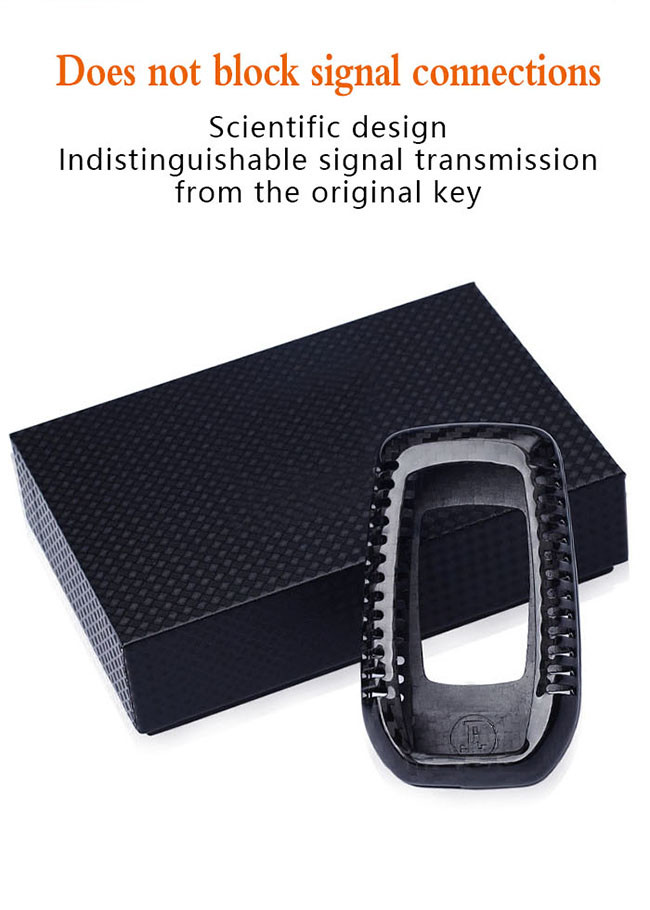 Alphard Black Anti Scratch Carbon Fiber Car Key Case