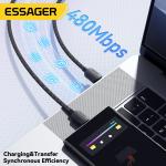 Nylon TPE Material A-C USB A To C Cable 100W ESSAGER ES-X46 Series