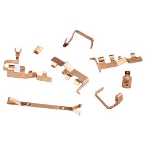 China Switch Electrical CNC Stamping Parts Copper For Silver Contact Rivet factory
