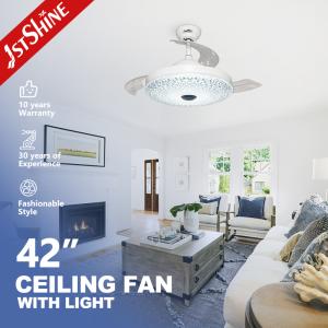 China 42” Retractable Ceiling Fan with Light and DC Motor on sale