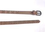3/4" (18mm) Women's Fashion Leather Belts Skinny Perforated Floral Hollow Out