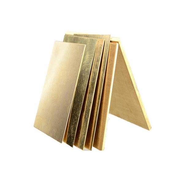 China Customized Thickness 0.3-60mm H62 C1100 C1220 C2400 C26800 C27200 Shiny Brass Copper Sheet Brass Sheet Plate factory