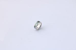 China European and American Micro Glazed Great Wall Pattern Personalized Titanium Steel Ring for Men and Women factory