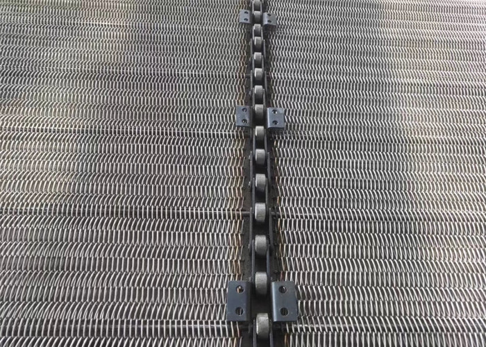 316l Stainless Steel Chain Mesh Belt , Mesh Conveyor Chain For Dumpling Frozen Machine