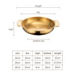 Good Quality Stainless Steel Golden Soup Pot Korean Ramen Instant Noodle Seafood