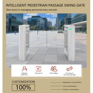 HCW CW406 Swing Barrier Turnstile Gate With 8 Pairs Infrared Detection Sensors Fast Speed 30-60 Person/Minute And 5 Million Times Life Span