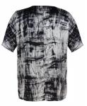 Leisure Ladies Tee Shirts With Tie Dye Print Fashion Ladies Round Neck Tops
