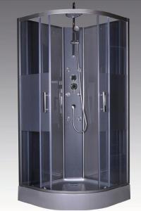 China Tempered Glass Quadrant Shower Cubicles PVC In Matt Grey Functional Panel factory