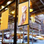 Industrial Grade Roof Hanging LCD Advertising Display Panel 55″ 2500 Nit High