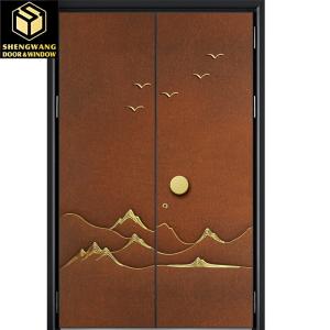China 45mm Powder Coated Aluminum Room Door 1.0 Hour Fire Rating Fireproof Soundproofing Door factory