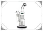 12'' Toro Glass Bubber Bong With 20 Tree Arms Perc Hookah Pipes Black Base
