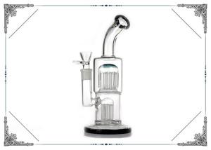 China 12'' Toro Glass Bubber Bong With 20 Tree Arms Perc Hookah Pipes Black Base factory