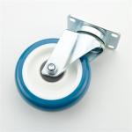 Q345 Blue Polyurethane Flat Bottom PU Caster Wheels For Kitchen
