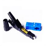 Blue Black Fast SC Connector , Field Assembly Connector Reliable Optical