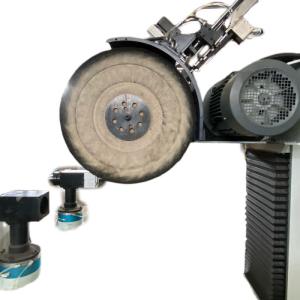 China Two Stations Automatic Polishing Machine For Motorcycle Handlebar Polishing factory