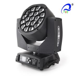 China DMX 19pcs*15W 4in1 RGBW Bee Eye LED Beam Moving Head Light With Zoom factory