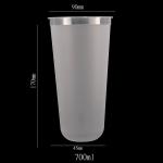 380ml 500ml 700ml Frosted PP Plastic Tea Cups Eco Friendly Disposable Cups