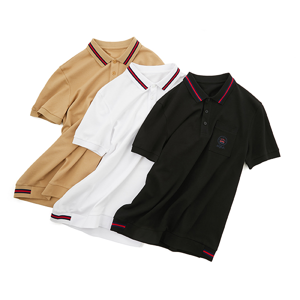 Short Sleeve Men'S Polo Shirts with 95% Polyester 5% Spandex Material