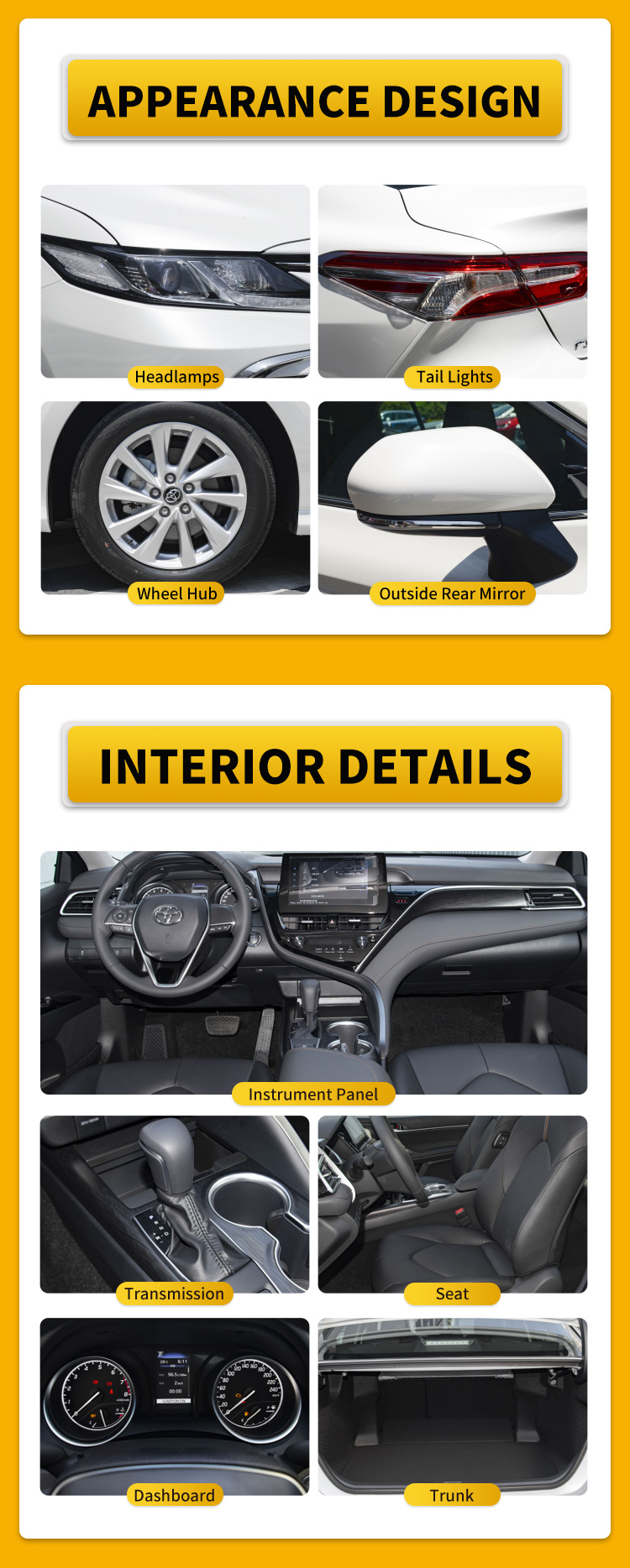 2023 To-yota C-amry Hybrid 2.5L 0km Used Car in MHEV for Your Business Satisfaction