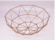 China Custom Made ODM Gold Plating Wire Mesh Fruit Basket on sale
