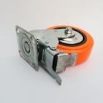 Package Gross Weight 1.000kg Heavy Duty Orange Polyurethane Swivel Caster Wheel