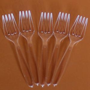 China clear Plastic Disposable Strong Forks Cutlery Party Wedding Birthday Catering factory
