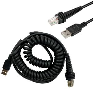 China Coiled Rj45 To USB Data Cable , 3m Honeywell USB Cable For Barcode Scanner factory
