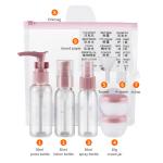 9pcs PET Lotion Spray Travel Toiletry Bottle Kit For Personal Care Customized