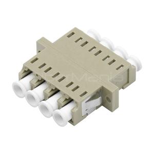China Beige Multimode Quad Fiber Optic Adapters LC To LC Fiber Coupler factory