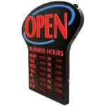 19 11/16 X 25 3/8" Digital Wall Mounted Neon Signs Open Business Hours Customize