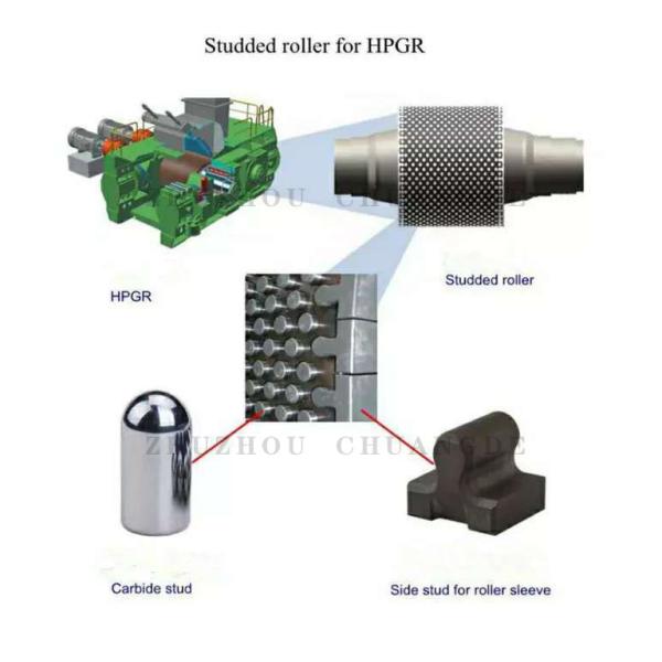 Tungsten Carbide Stud For HPGR Cemented Tungsten Carbide Roller Grinding Press HPGR Studs Pins