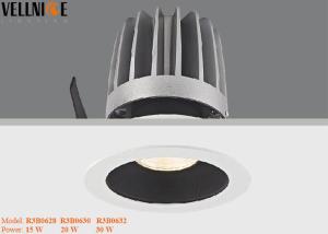 China 15W 20W 30W Round Fixed Citizen COB LED Downlight For Hotel with Warm White 3000K factory