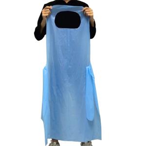 China Dust Proof Disposable CPE Plastic Aprons Anti Bacterial Without Sleeves factory