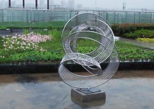 China Stainless Steel Metal Ribbon Sculpture For Outdoor Decoration factory