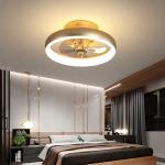 36W Modern Light luxury ceiling fan lamp simple invisible bedroom dining room