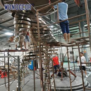 Large Scale Stainless Steel Sculpture Fabrication Public Art Abstract Slicing