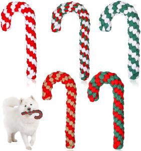 China Crutch Vocalize Christmas Dog Rope Toy 6x8 Inch factory
