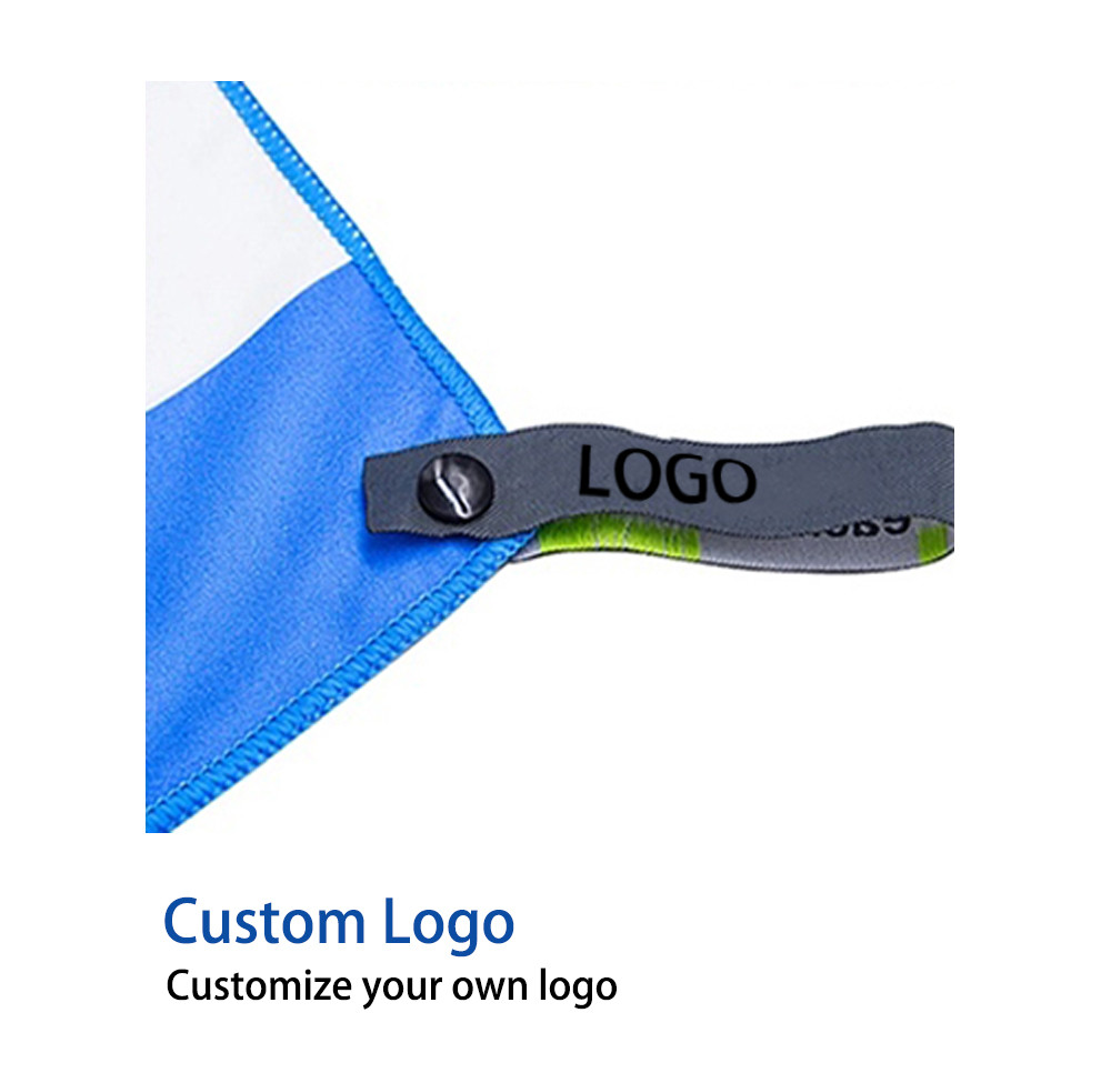 Color Stripe Microfiber Quick Drying Beach Towel Custom Logo