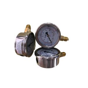 China 100kpa 63mm Oil Compund Gauge 1/4&quot; BSPT Compound Gauge Pressure Measurement factory