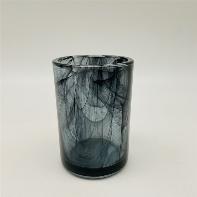 4pcs Glass Bath Countertop Set Use In Hotel Home Bathroom Cloudy Black